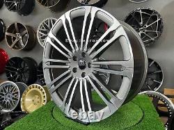 4x 23 Inch 5x120 9.5j Grey Wheels For Land Rover Range Sport Discovery Defender