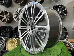 4x 23 Inch 5x120 9.5j Grey Wheels For Land Rover Range Sport Discovery Defender