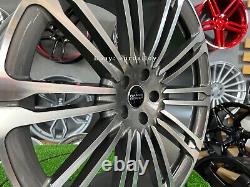 4x 23 inch 5x120 9.5J Grey Wheels for Land Rover Range Sport Discovery Defender