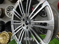 4x 23 inch 5x120 9.5J Grey Wheels for Land Rover Range Sport Discovery Defender