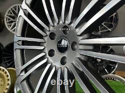 4x 23 inch 5x120 9.5J Grey Wheels for Land Rover Range Sport Discovery Defender