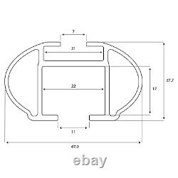 Aluminum roof bars for Land Rover Discovery V LR Menabo Tiger