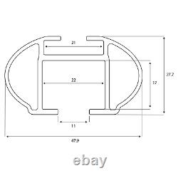 Aluminum roof bars for Land Rover Discovery V LR Menabo Tiger