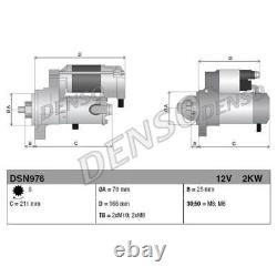 DENSO 2kW Starter for Land Rover Range Sport Discovery IV DSN976
