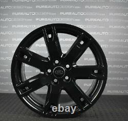 Four Original Range Rover Font 18 Discovery Sport Gloss Black Alloy Wheels