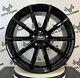 Set Of 4 Alloy Wheels Compatible With Range Rover Evoque Discovery Sport 18" Black