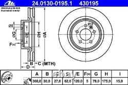 ATE Disques 360mm + Revêtements Avant Convient pour Range Rover Sport Discovery